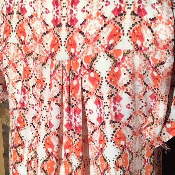 Daniel Rainn hi low blouse watercolor peach M - Picture 5 of 6